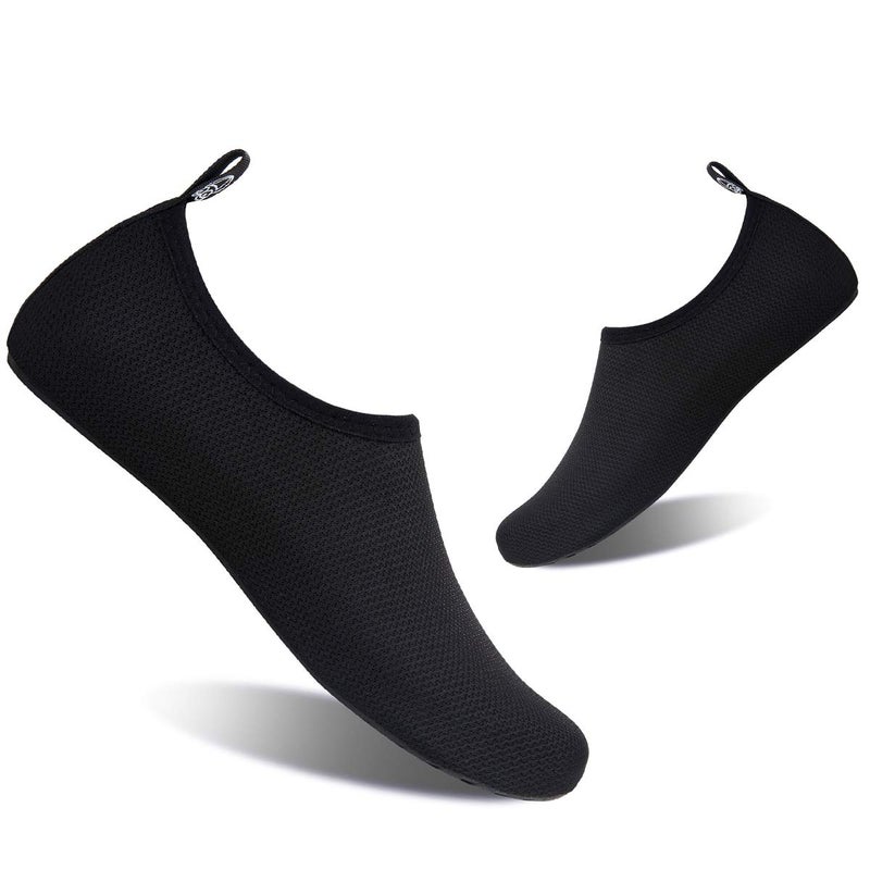 YALOX Water Shoes Women's Men's Outdoor Beach Swimming Aqua Socks Quick-Dry Barefoot Shoes Surfing Yoga Pool Exercise(XBL-Black,42/43EU) - Image 1